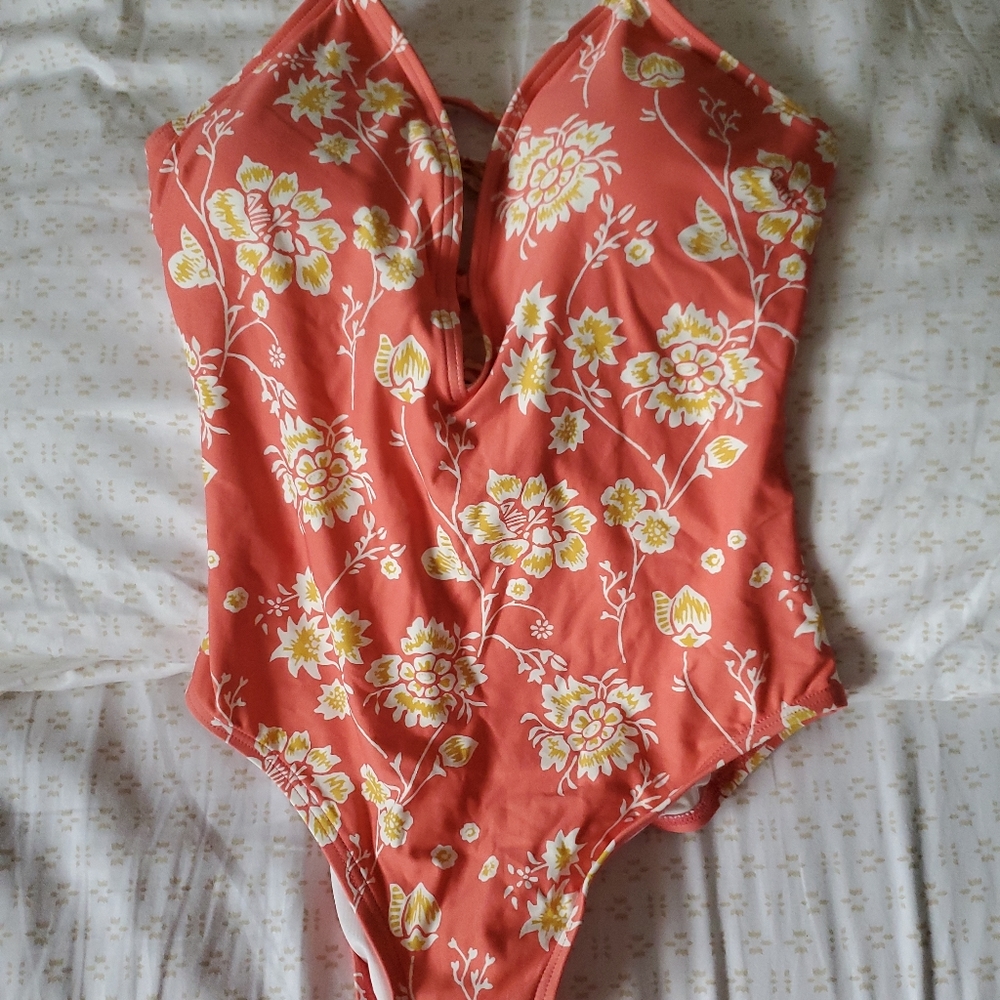 Loft one piece floral swimsuit